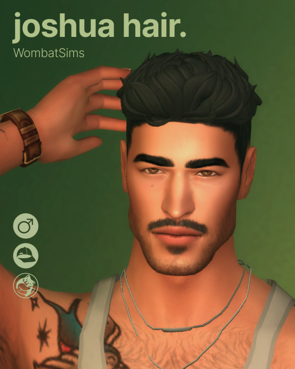 Maxis Match Joshua Hair by simsfinds - The Sims 4 Custom Content