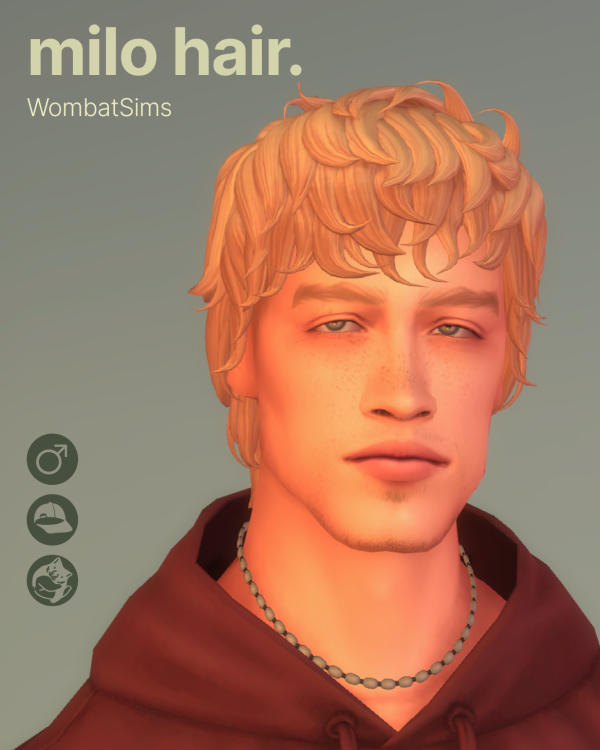 Maxis Match Milo Hair by simsfinds - The Sims 4 Custom Content