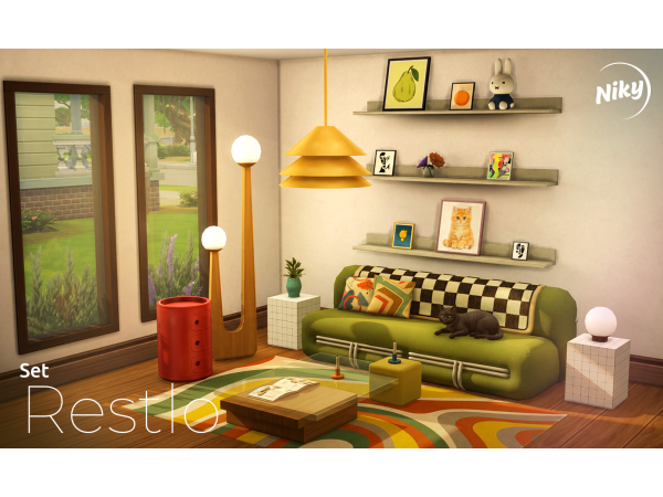 Maxis Match Restlo Set by nikycc - The Sims 4 Custom Content