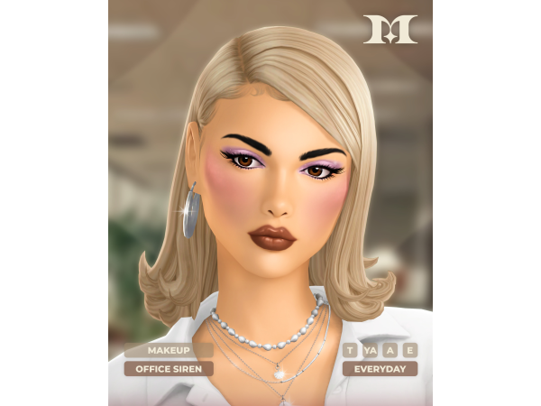 Maxis Match Office Siren Makeup Set by milliancc - The Sims 4 Custom Content