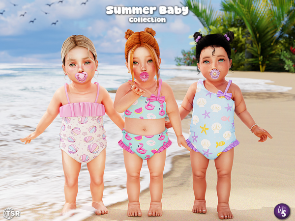 Alpha SummerBaby Collection for infant by WisteriaSims - The Sims 4 Custom Content