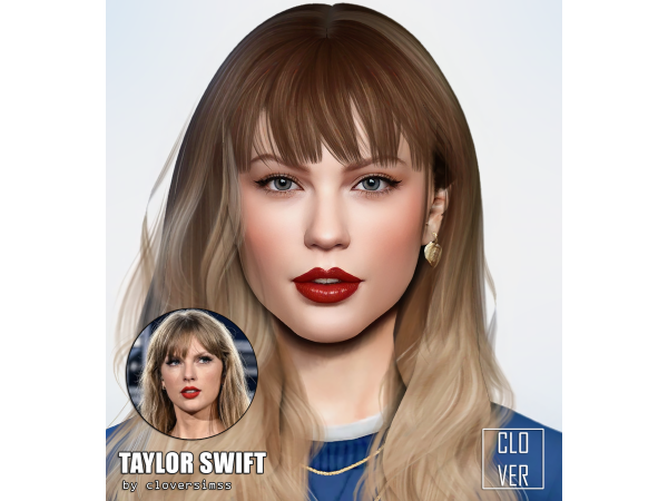 Alpha TAYLOR SWIFT V2 by cloversimss - The Sims 4 Custom Content