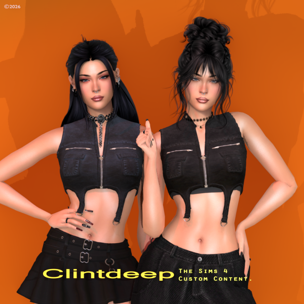 Alpha Clintdeep Frieda Vest by clintdeep - The Sims 4 Custom Content