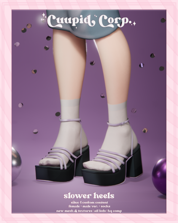 Alpha cuupid corp slower heels by missme12 - The Sims 4 Custom Content
