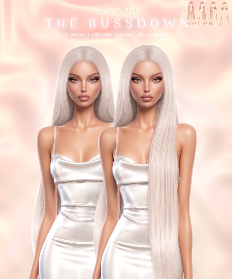 Alpha The Bussdown Hairstyle by greenteahoney - The Sims 4 Custom Content