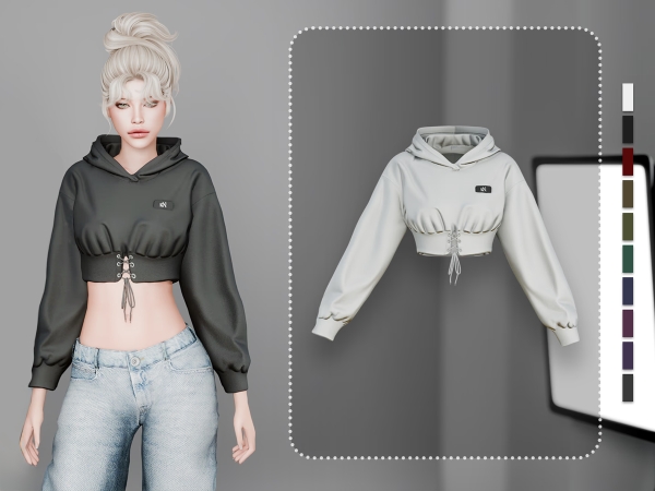 Alpha Street wear hoodie - The Sims 4 Custom Content