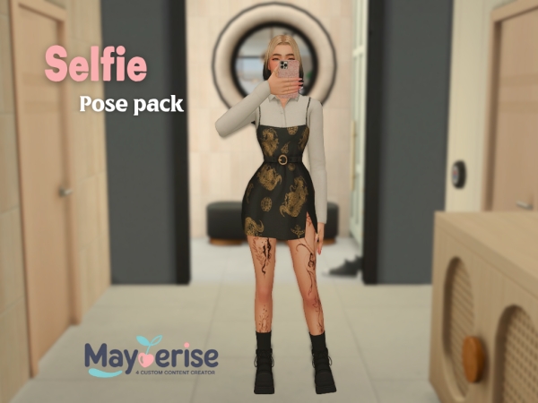 Mix Selfie Pose Pack - The Sims 4 Custom Content