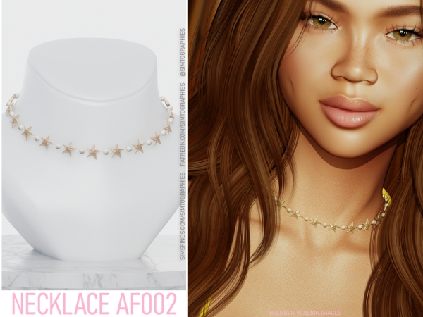 Alpha Necklace AF002 - The Sims 4 Custom Content