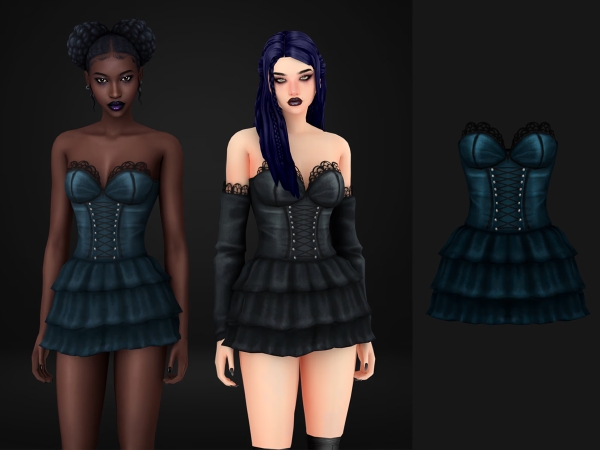 Maxis Match Lilith Dress - The Sims 4 Custom Content