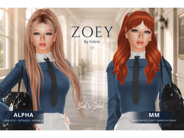 Mix Zoey Alpha MM by Yolimi - The Sims 4 Custom Content
