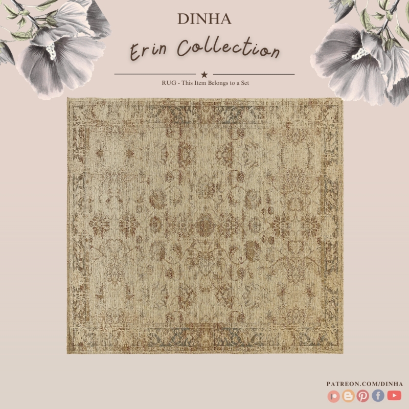 Alpha Erin Collection (Rug) by dinhagamer - The Sims 4 Custom Content