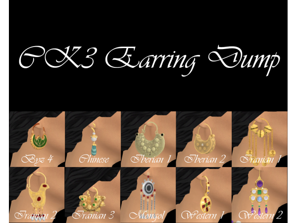 Maxis Match CK3 Earring Dump - The Sims 4 Custom Content