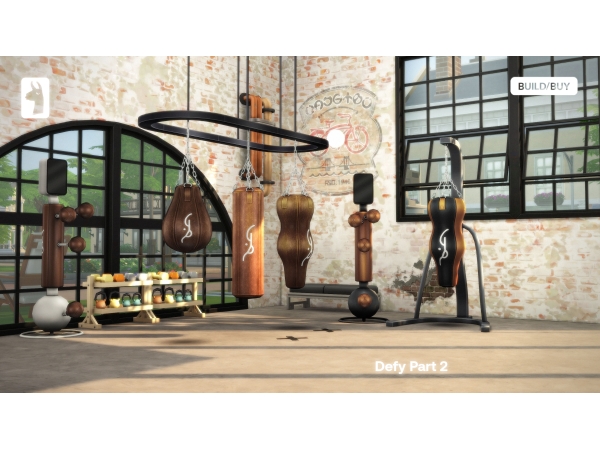 Maxis Match Defy Part 2 Boxing Gyms by greenllamas - The Sims 4 Custom Content