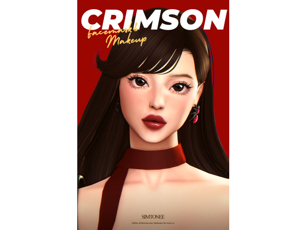 Maxis Match CRIMSON PACK SKINMAKEUP by Simtonee - The Sims 4 Custom Content