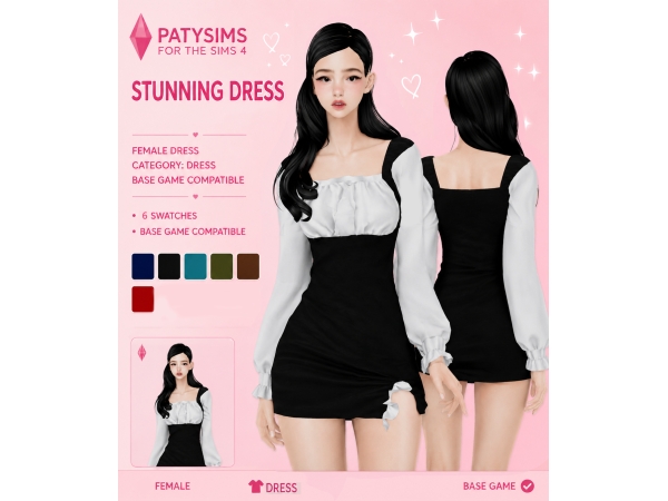 Alpha Stunning dress - The Sims 4 Custom Content