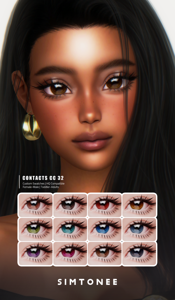 Mix Simtonee Eye Contacts 32 by simsfinds - The Sims 4 Custom Content