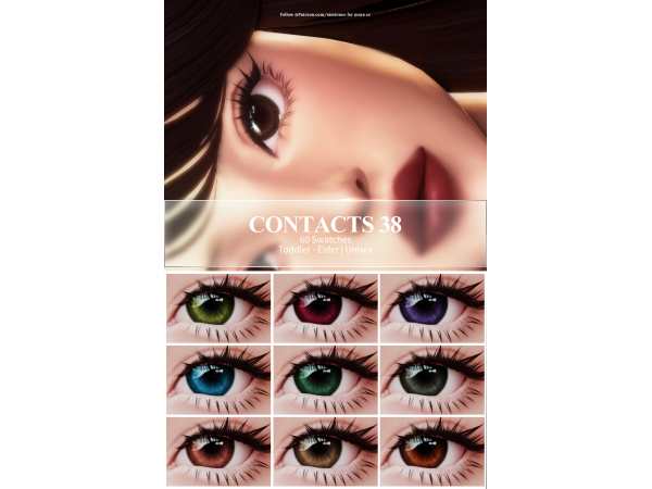 Alpha CONTACTS 38 by Simtonee - The Sims 4 Custom Content