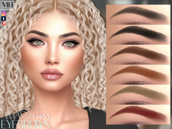 Alpha Amara Eyebrows - The Sims 4 Custom Content