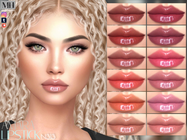 Alpha Amara Lipstick - The Sims 4 Custom Content