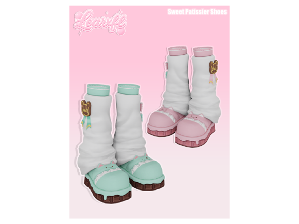 Mix 2 Shoes Sweet Pâtissier Shoes - The Sims 4 Custom Content