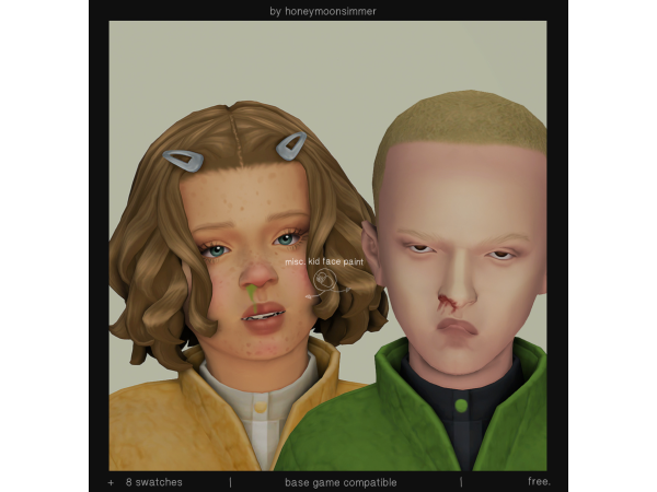 misc child face paint by honeymoonsimmer