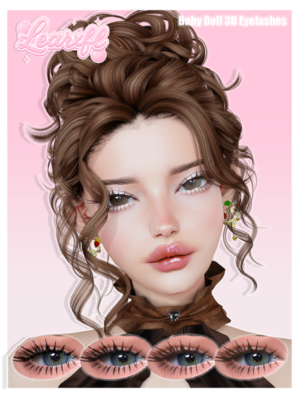 Alpha 3D Eyelashes Spiky Wisp Baby Doll by simsfinds - The Sims 4 Custom Content