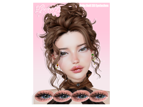 Alpha 3D Eyelashes Spiky Wisp Baby Doll by Learxfl - The Sims 4 Custom Content