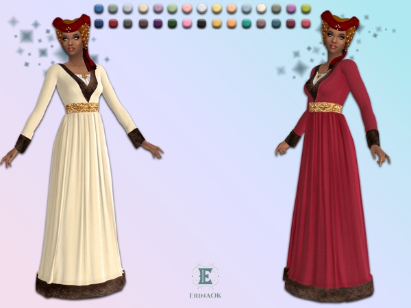 Mix ErinAOK Womens Jacquetta Gown 060726 - The Sims 4 Custom Content