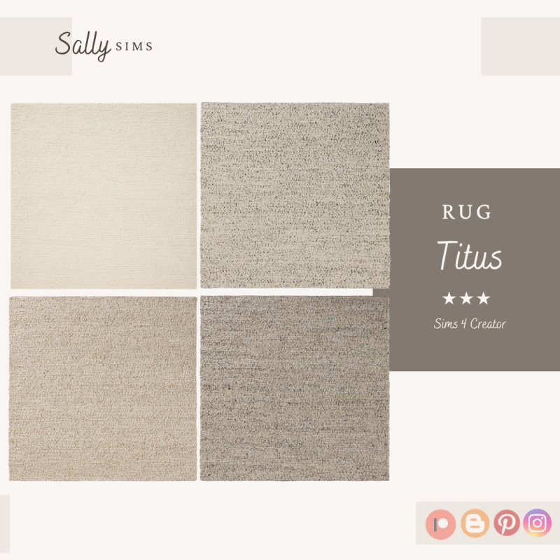 Alpha Rug Titus by sally4sims - The Sims 4 Custom Content