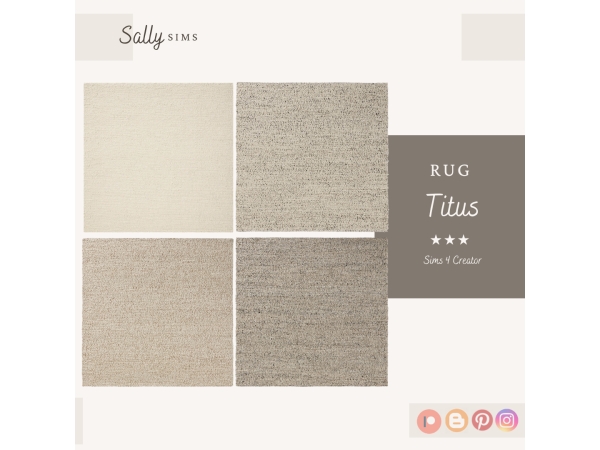 Alpha Rug Titus - The Sims 4 Custom Content
