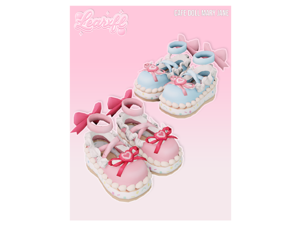 Mix 1 Shoes Cafe Doll Mary Jane by Learxfl - The Sims 4 Custom Content
