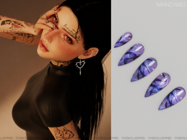 Alpha Nanno nails - The Sims 4 Custom Content