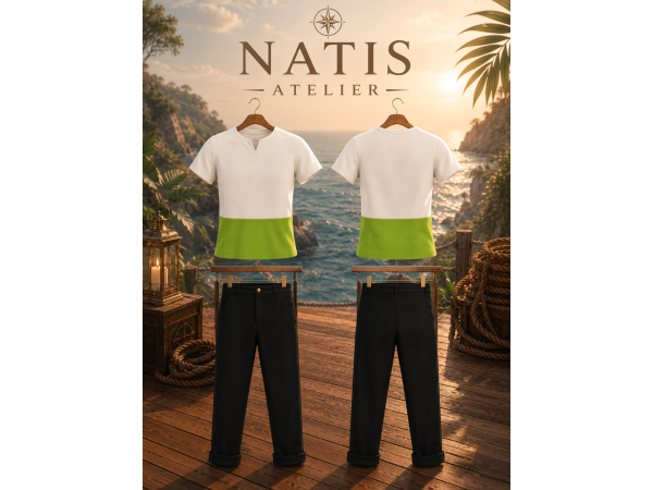 Mix 𝑮𝒓𝒆𝒆𝒏 𝑺𝒘𝒐𝒓𝒅𝒔𝒎𝒂𝒏 𝑺𝒆𝒕 01 by natisatelier - The Sims 4 Custom Content