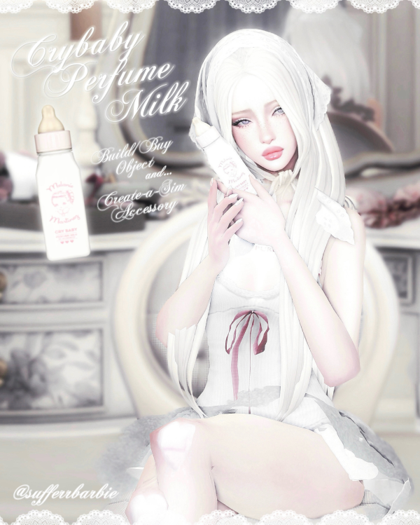 Maxis Match Crybaby Perfume Milk BuildBuy Object CAS Accessory by simsfinds - The Sims 4 Custom Content