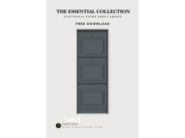 Mix Sims4Luxury The Essential Collection Entry Shoe Cabinet - The Sims 4 Custom Content