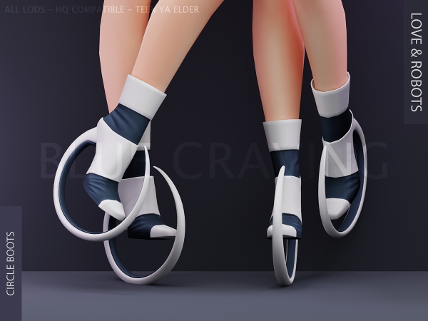 Mix Blue Craving Circle Boots by bluecraving - The Sims 4 Custom Content