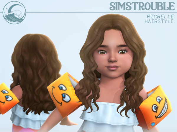 Maxis Match Richelle Hairstyle Set Toddlers Conversion by simstrouble - The Sims 4 Custom Content