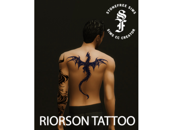 Mix [Stonefree Sims] Riorson Tattoo - The Sims 4 Custom Content