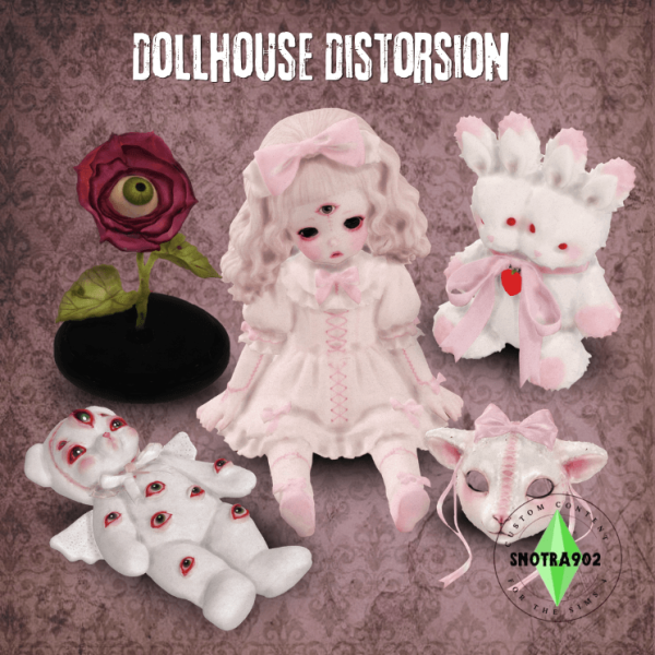 Mix Dollhouse Distorsion by simsfinds - The Sims 4 Custom Content