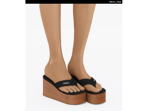 Alpha Coperni Platform Wedges by delicious things - The Sims 4 Custom Content