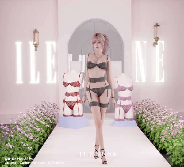 Alpha ILN Natsuki Lingerie by ilenes4 - The Sims 4 Custom Content