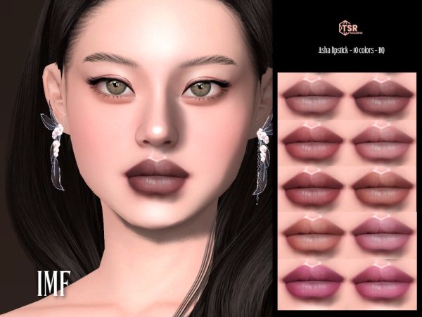 Alpha IMF Asha Lipstick by IzzieMcFire - The Sims 4 Custom Content