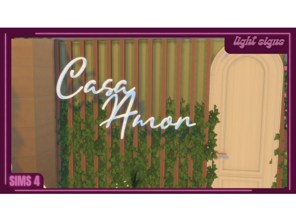 Maxis Match Love Island light signs - The Sims 4 Custom Content