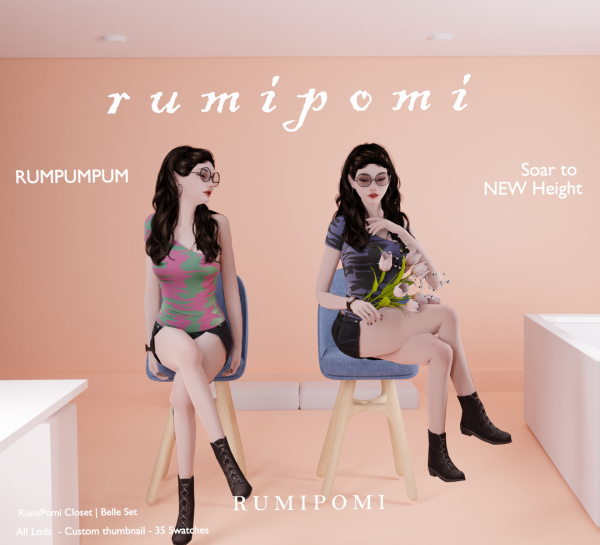 Alpha Rumpumpum_Belle Set by rumi_pomi - The Sims 4 Custom Content