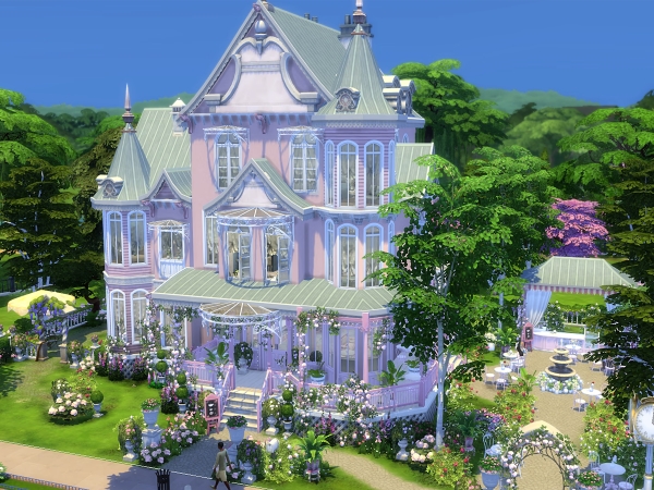 Sims 4 Alpha Lotes Comunitários CC: Blossom Cafe