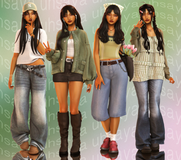 Alpha safiyas everyday looks by simsfinds - The Sims 4 Custom Content