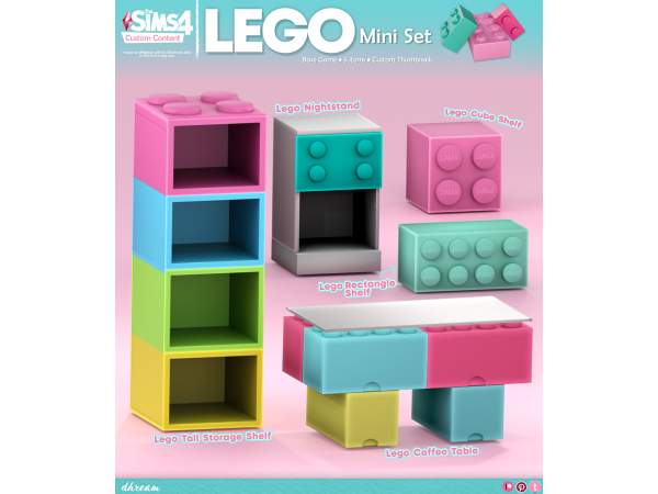 Maxis Match Lego Mini Set by dhream - The Sims 4 Custom Content