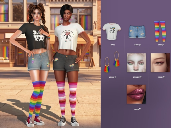 Alpha Pride Lookbook - The Sims 4 Custom Content