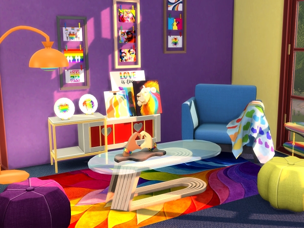 Alpha Diverse Living Room - The Sims 4 Custom Content