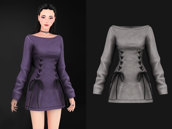 Maxis Match Lia Set Dress - The Sims 4 Custom Content